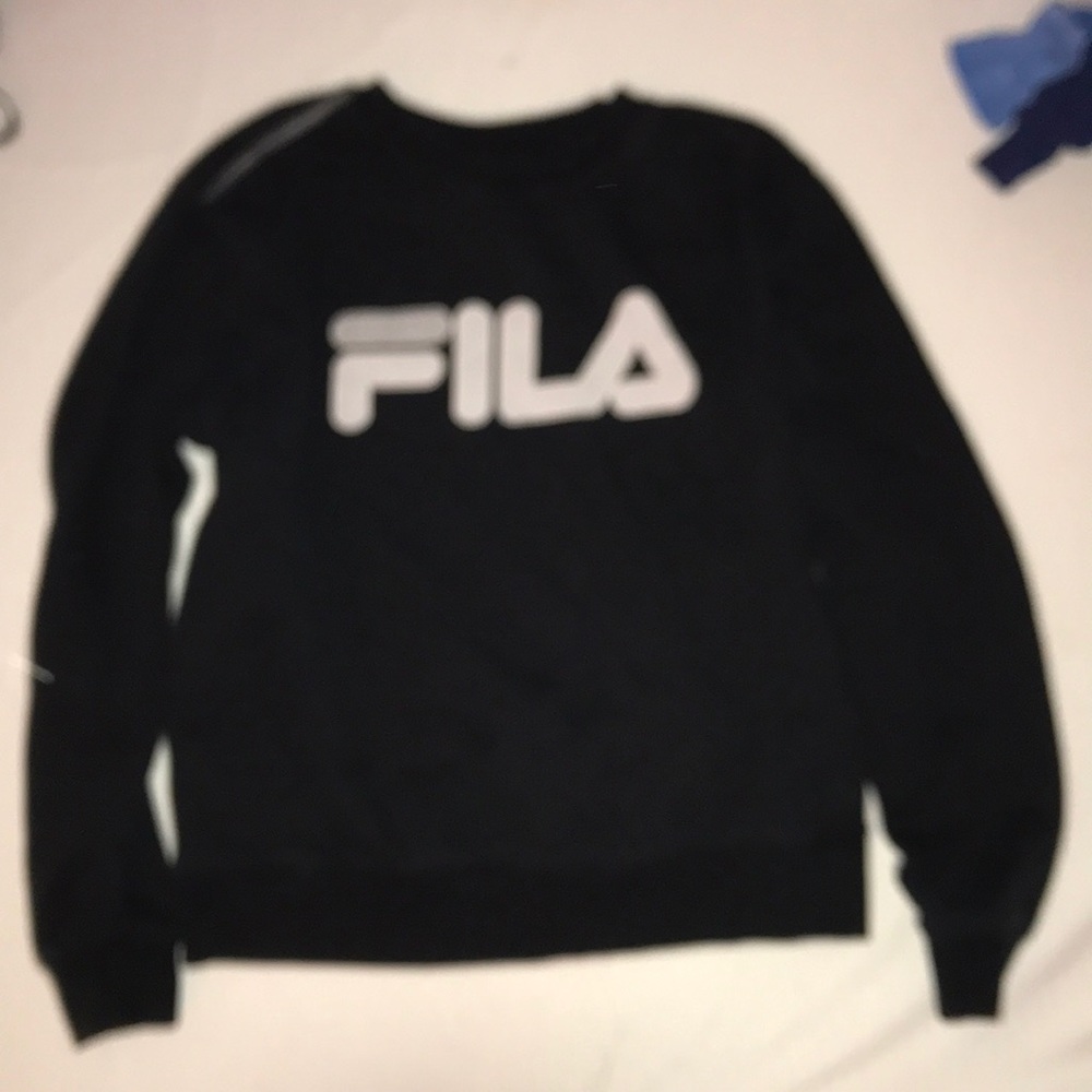 black fila pullover , size small , worn once